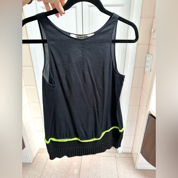 Hache Lightweight Top with Neon Green Detail - Picture 5 of 9